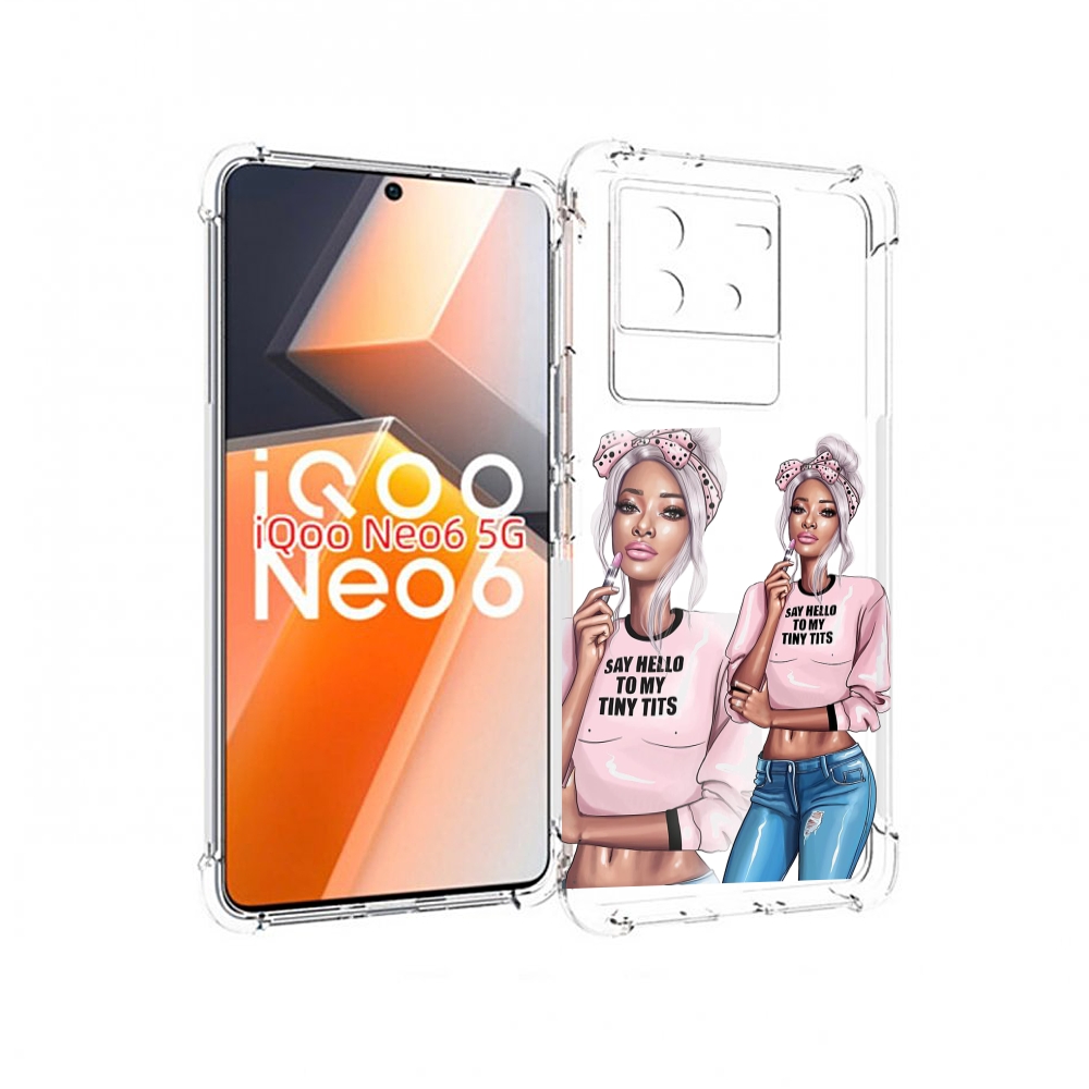 

Чехол MyPads Девушка-в-розовой-футболке женский для Vivo iQoo Neo 6 5G, Прозрачный, Tocco