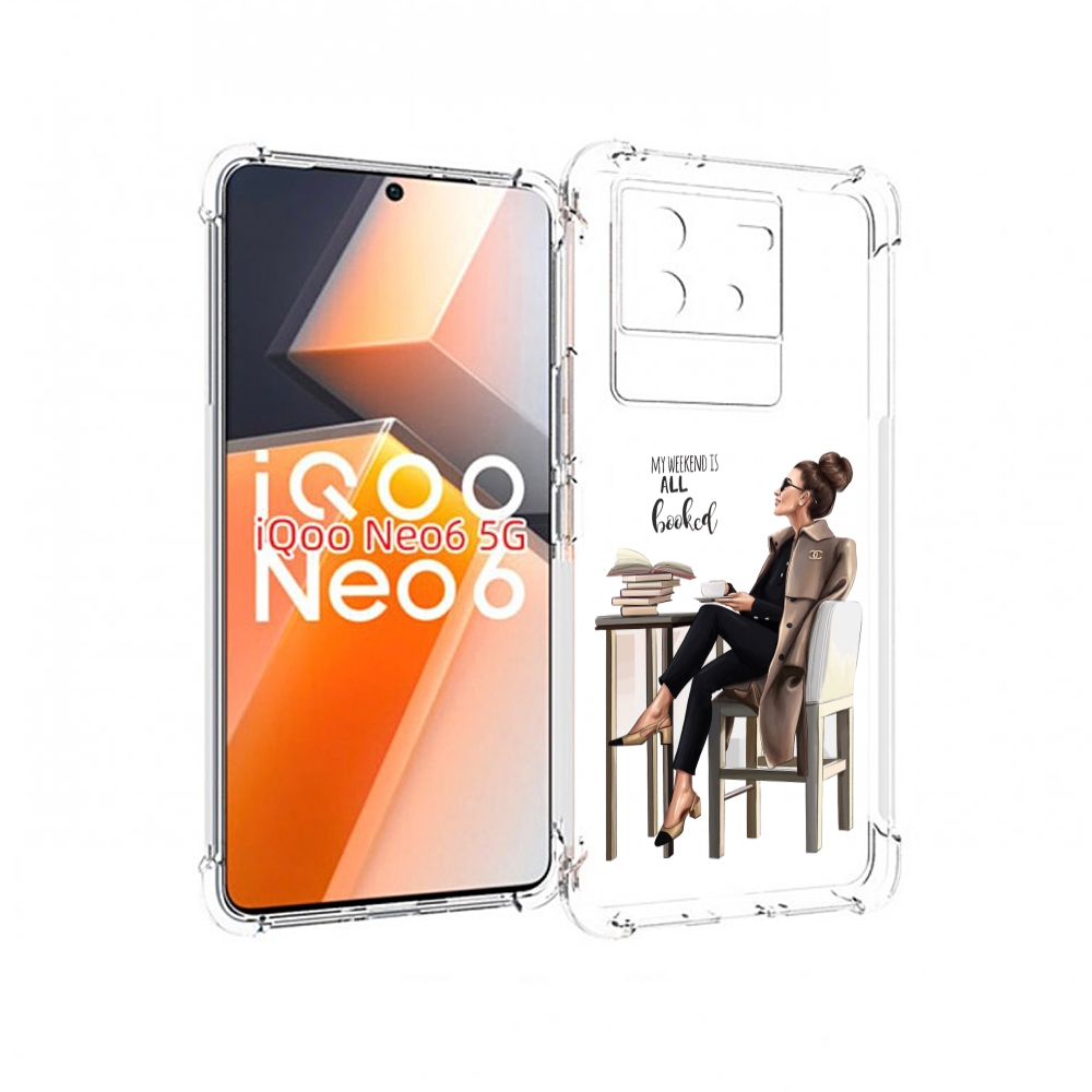 

Чехол MyPads Девушка-в-кофейне для Vivo iQoo Neo 6 5G, Прозрачный, Tocco