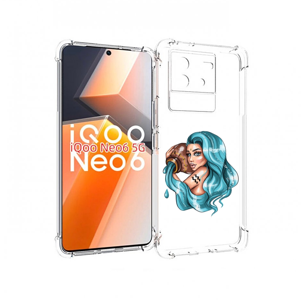 

Чехол MyPads Девушка-Водолей для Vivo iQoo Neo 6 5G, Прозрачный, Tocco