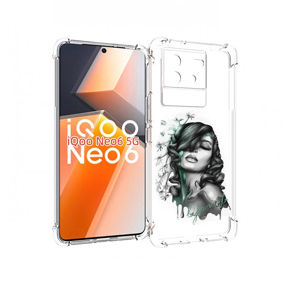 

Чехол MyPads Девушка 2 для Vivo iQoo Neo 6 5G, Прозрачный, Tocco