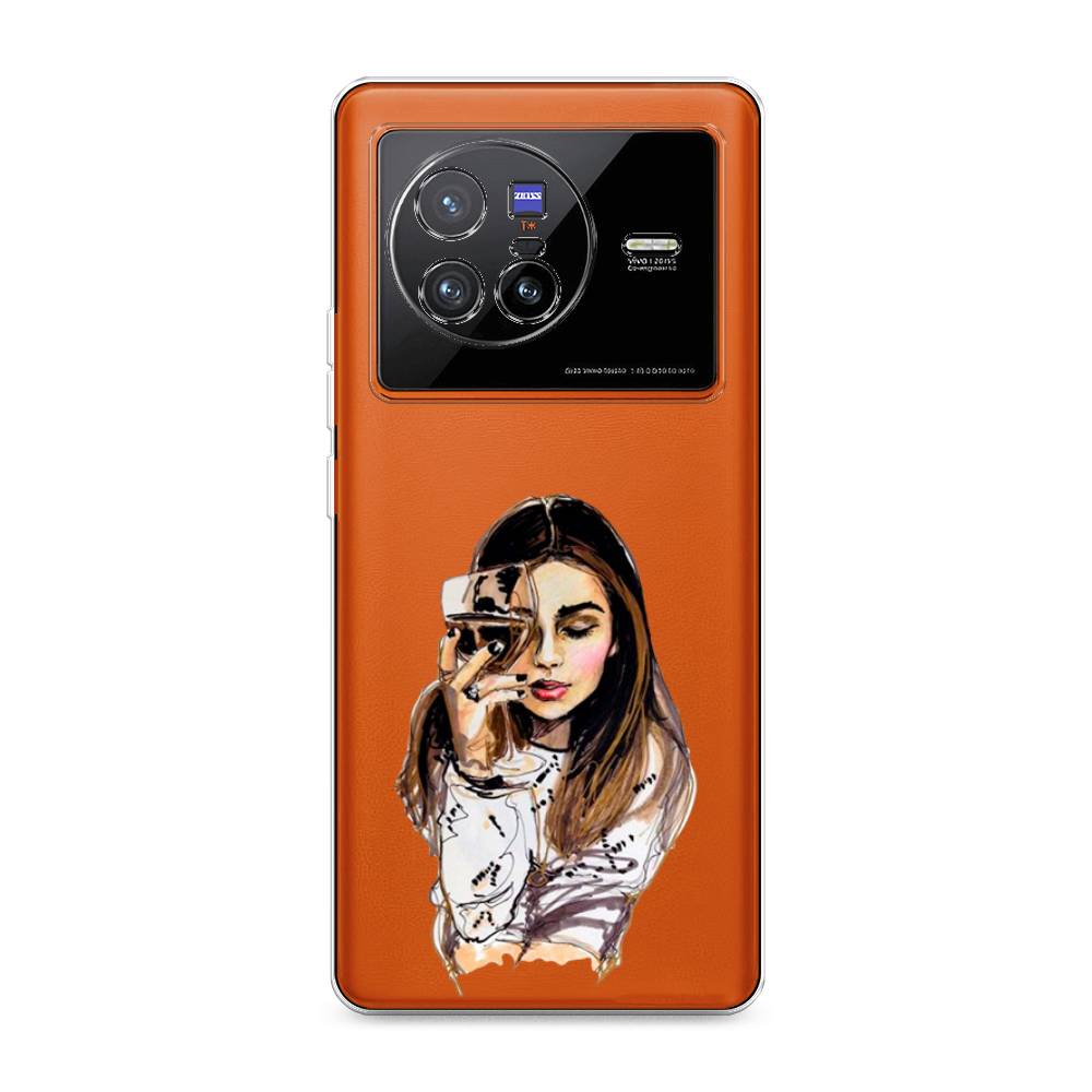 

Чехол Awog на Vivo X80 "Девушка с бокалом", Разноцветный, 266550-7