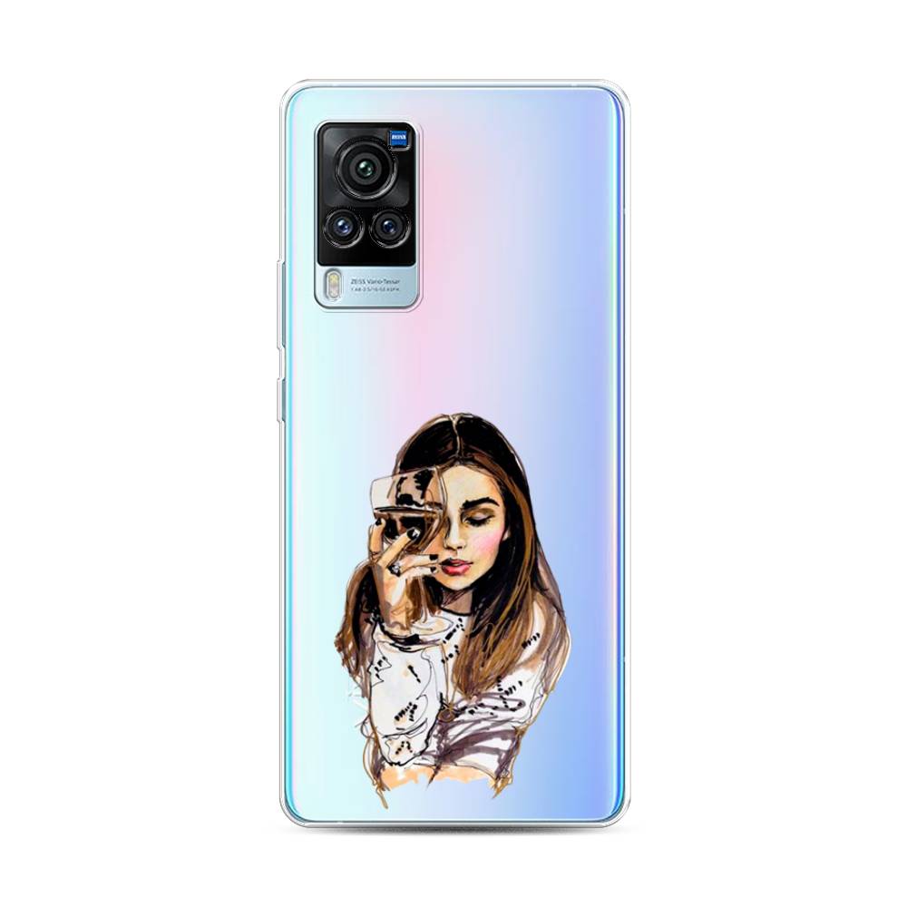 

Чехол Awog на Vivo X60 Pro "Девушка с бокалом", Разноцветный, 263850-7