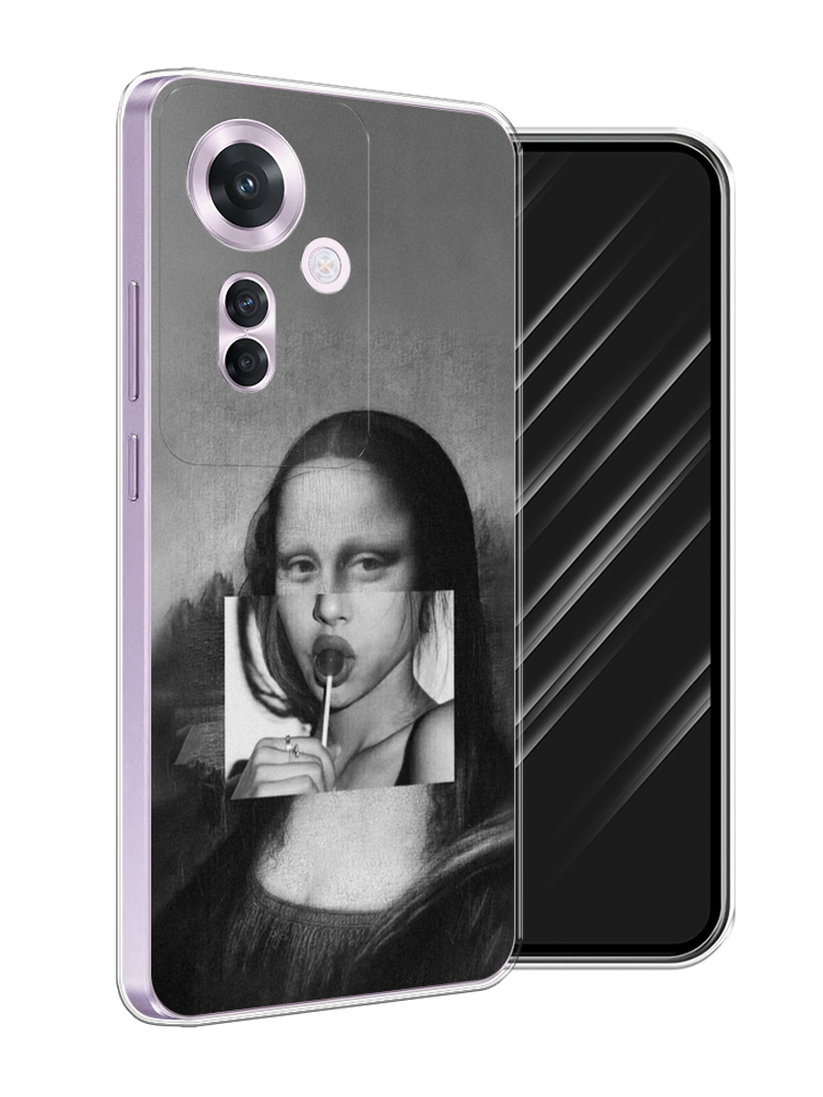 

Чехол Awog на Oppo Reno 11F "Mona Lisa sucking lollipop", Серый, 2516650-1