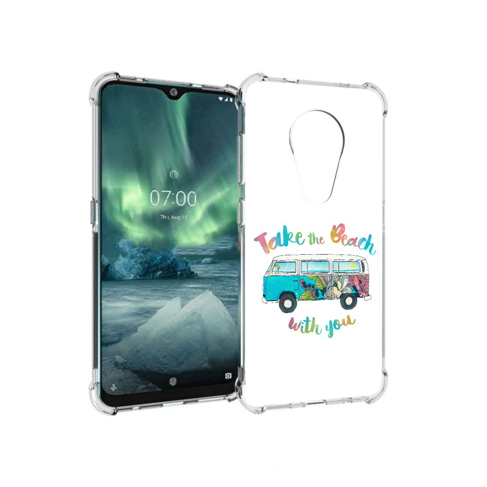 

Чехол MyPads Tocco для Nokia 7.2 Хиппи автобус (PT139171.105.190), Прозрачный, Tocco