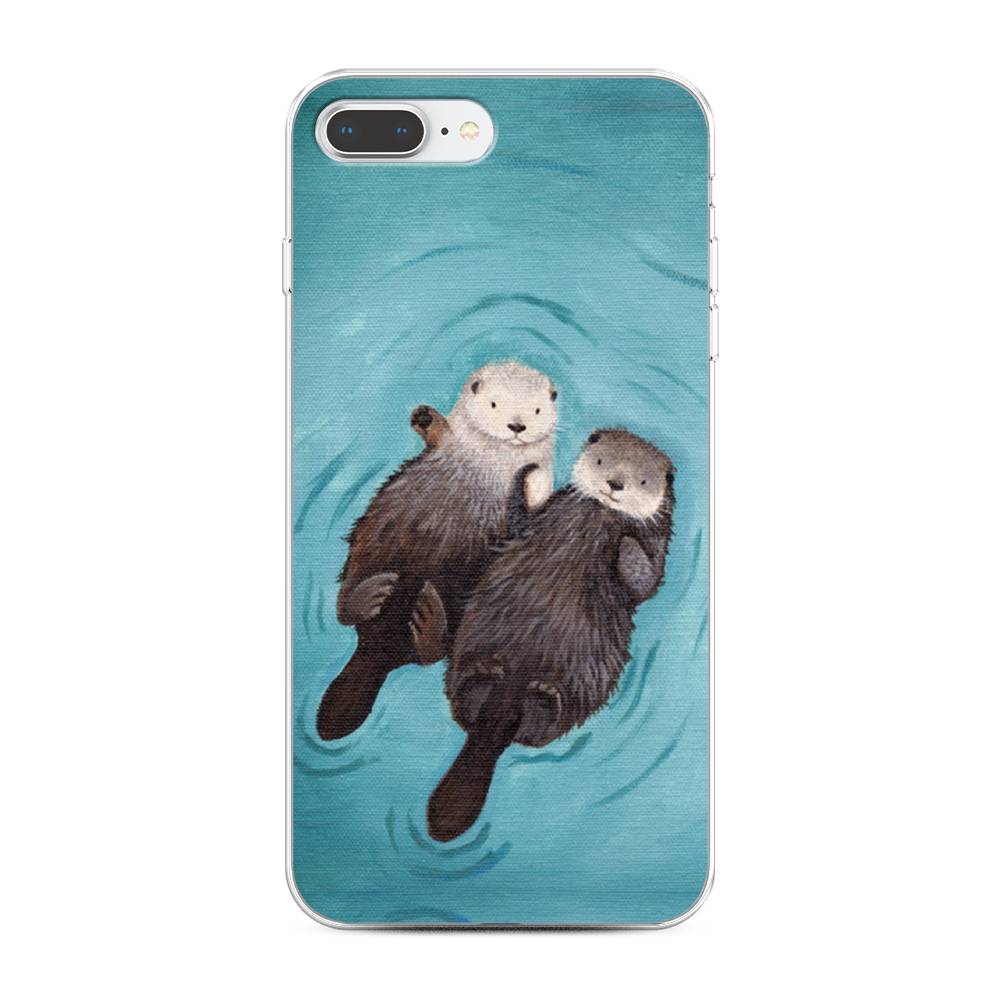 

Чехол Awog на Apple iPhone 8 Plus / Айфон 8 Plus "Парочка бобров", Разноцветный, 10950-10