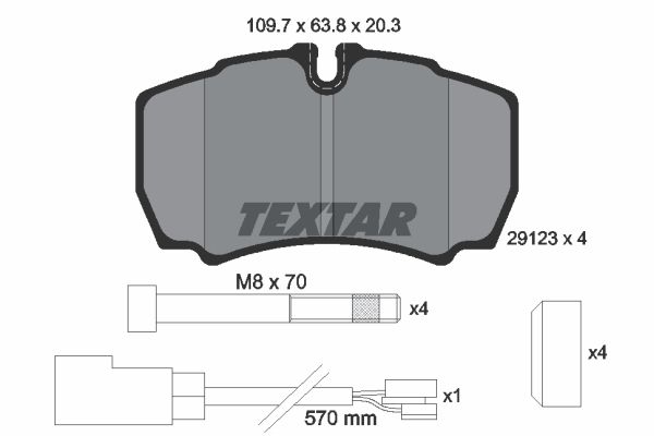 

Тормозные колодки Textar дисковые 2912307