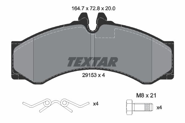 

Тормозные колодки Textar дисковые 2915301