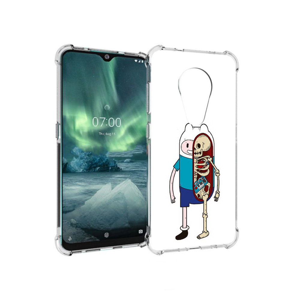 

Чехол MyPads Tocco для Nokia 7.2 Финн скелет (PT139171.105.187), Прозрачный, Tocco