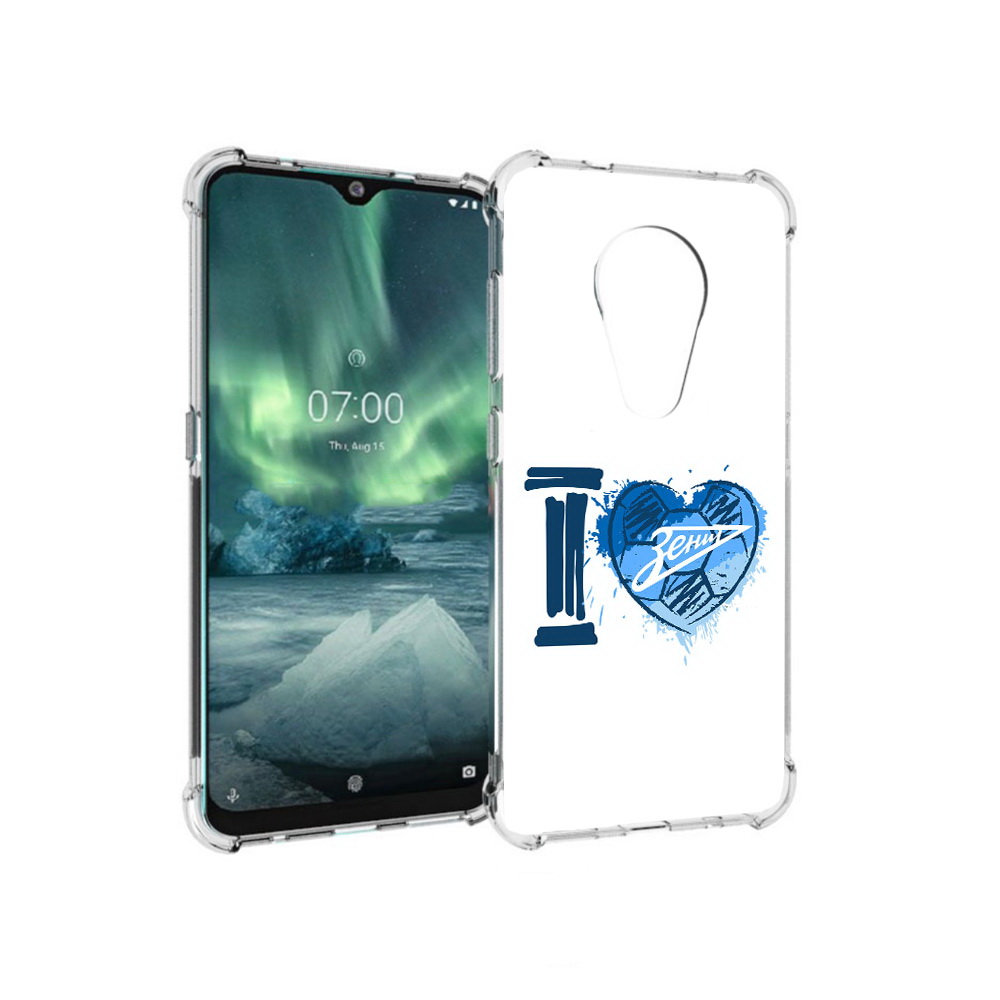 

Чехол MyPads Tocco для Nokia 7.2 ФК я люблю зенит (PT139171.105.186), Прозрачный, Tocco