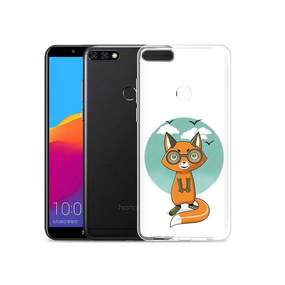 

Чехол MyPads Tocco для Honor 7C Pro задумчивая лиса (PT113786.47.348), Прозрачный, Tocco