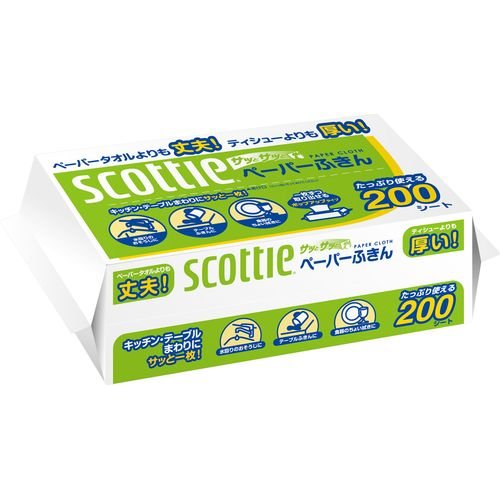 

Nippon Paper Бумажные кухонные полотенца Crecia Scottie двухслойные коробка, 200 шт.