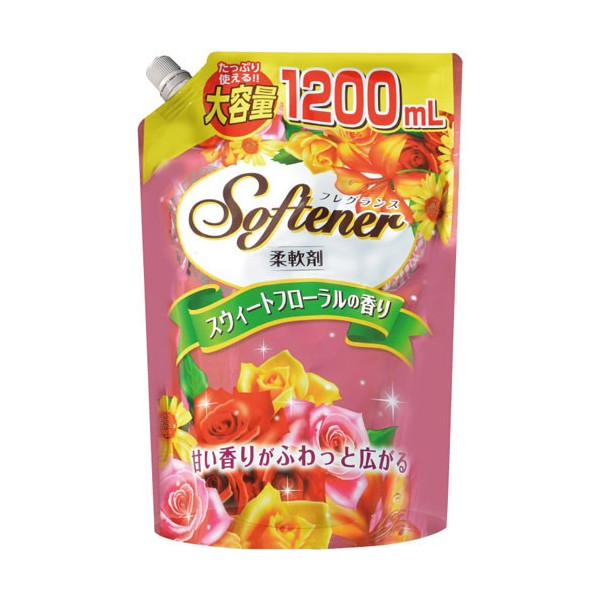 Антибактериальный кондиционер-ополаскиватель Nihon Detergent Softener floral МУ, 1200мл