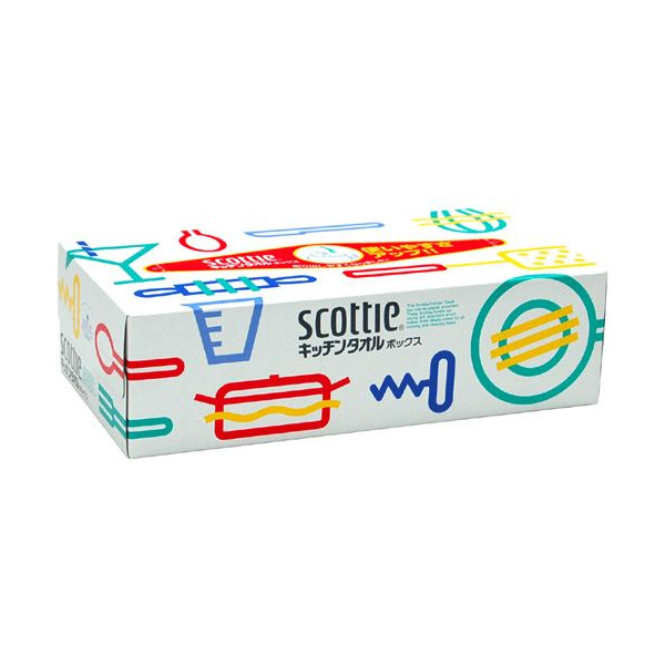 

Nepia полотенца бумажные кухонные в коробке Crecia Scottie двухслойные, 75 шт.