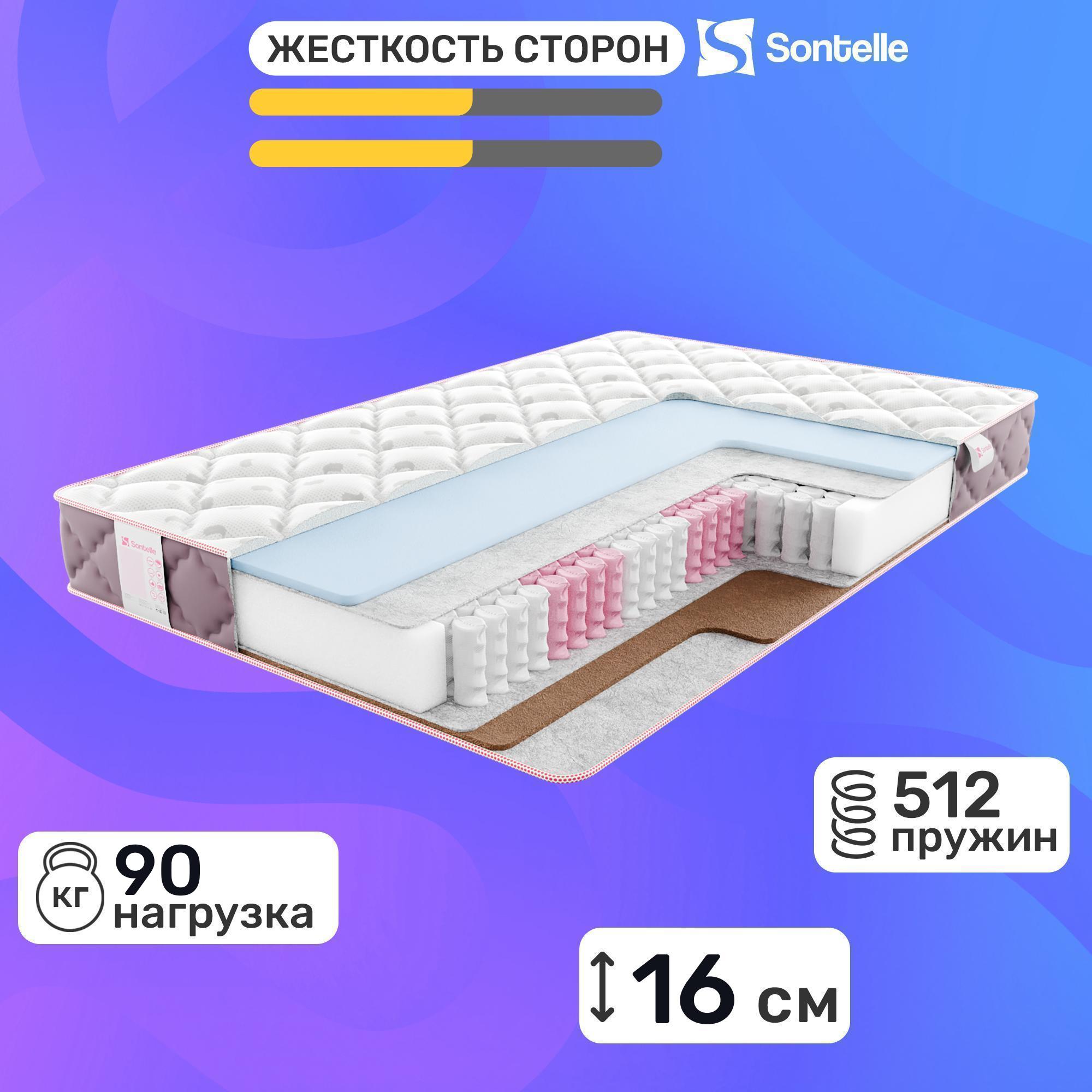 

Матрас с независимыми пружинами Sontelle Oasis Castom Prime+ 160x190, Белый, Oasis Castom Prime+