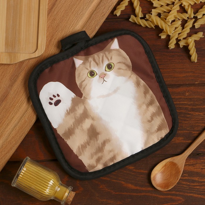 

Прихватка Доляна Котики "Муся" 17*17 см 100% п/э, Коричневый, Мяу