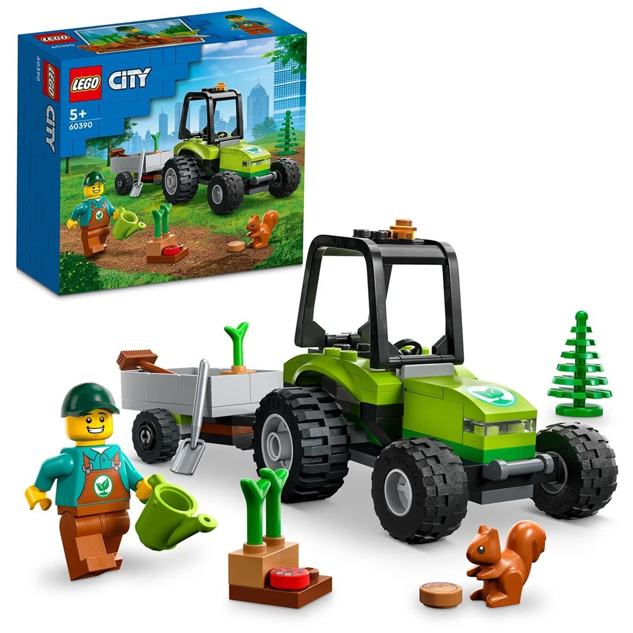 Конструктор LEGO City Парковый трактор, 86 деталей, 60390 lego city парковый трактор 60390