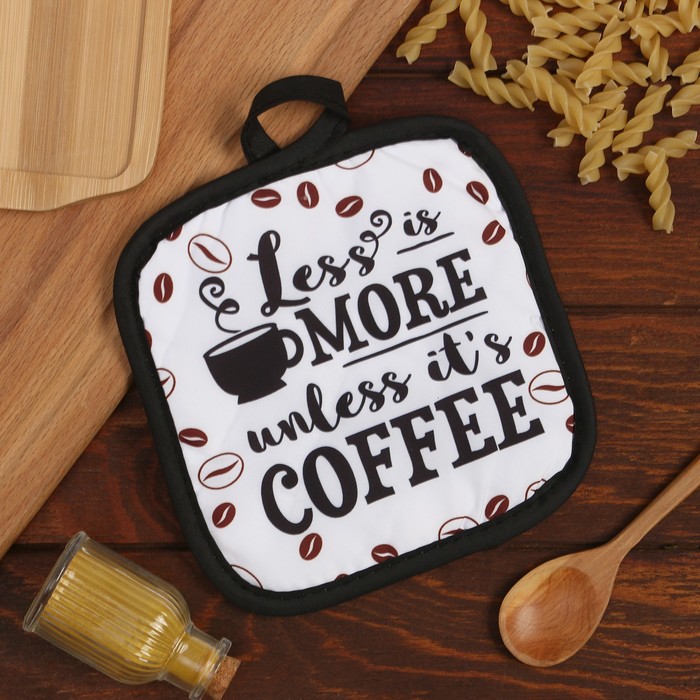 

Прихватка Доляна "Coffee" 17*17 см 100% п/э, Белый, Кофе