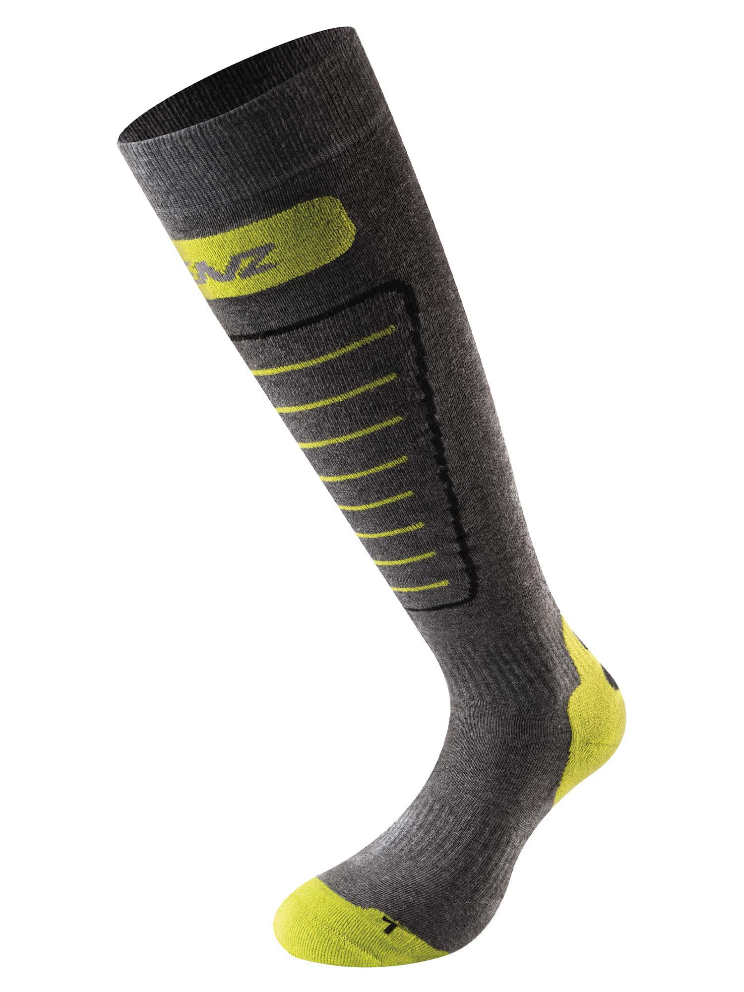 Носки Lenz Skiing 1.0 Grey/Lime (Eur:35-38) 2023-24