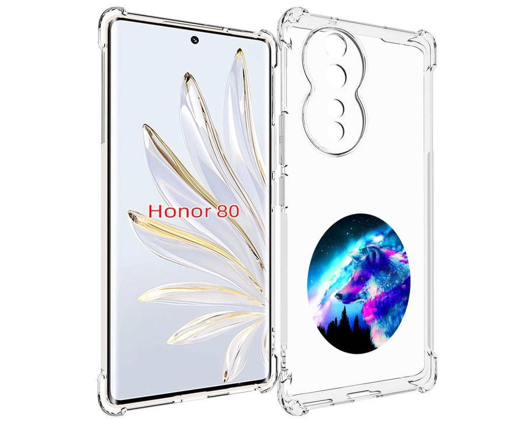 

Чехол MyPads голубой волк для Honor 80, Прозрачный, Tocco
