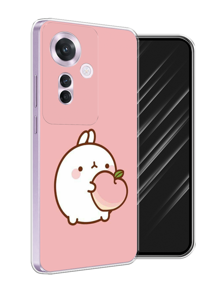 

Чехол Awog на Oppo Reno 11F "Кролик с персиком", Розовый;бежевый, 2516650-1