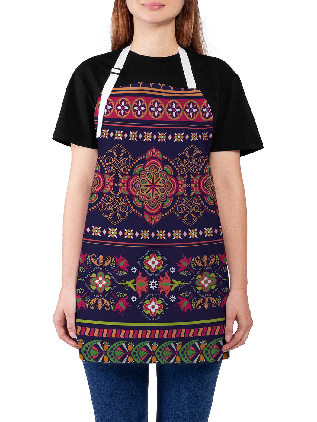 

Фартук женский JoyArty для готовки "Старательный рисунок", универсальный размер, Голубой