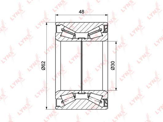 

LYNXAUTO WB1285 Комплект подшипника ступицы колеса | зад |