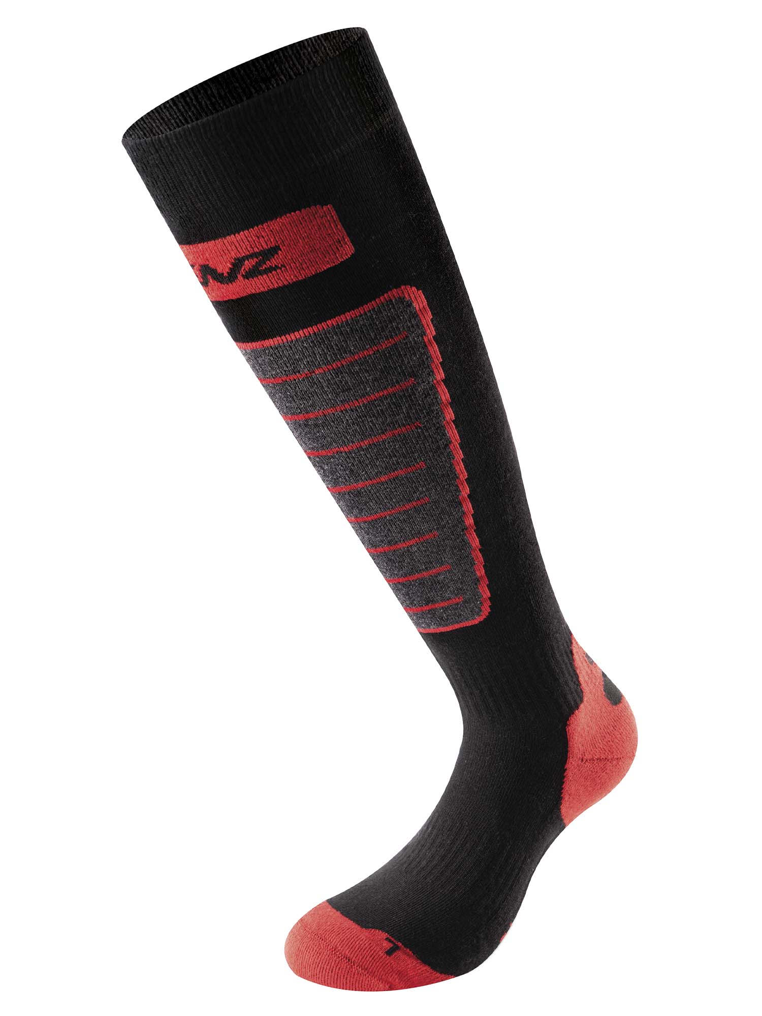 Носки Lenz Skiing 1.0 Black/Grey/Red (Eur:35-38) 2023-24