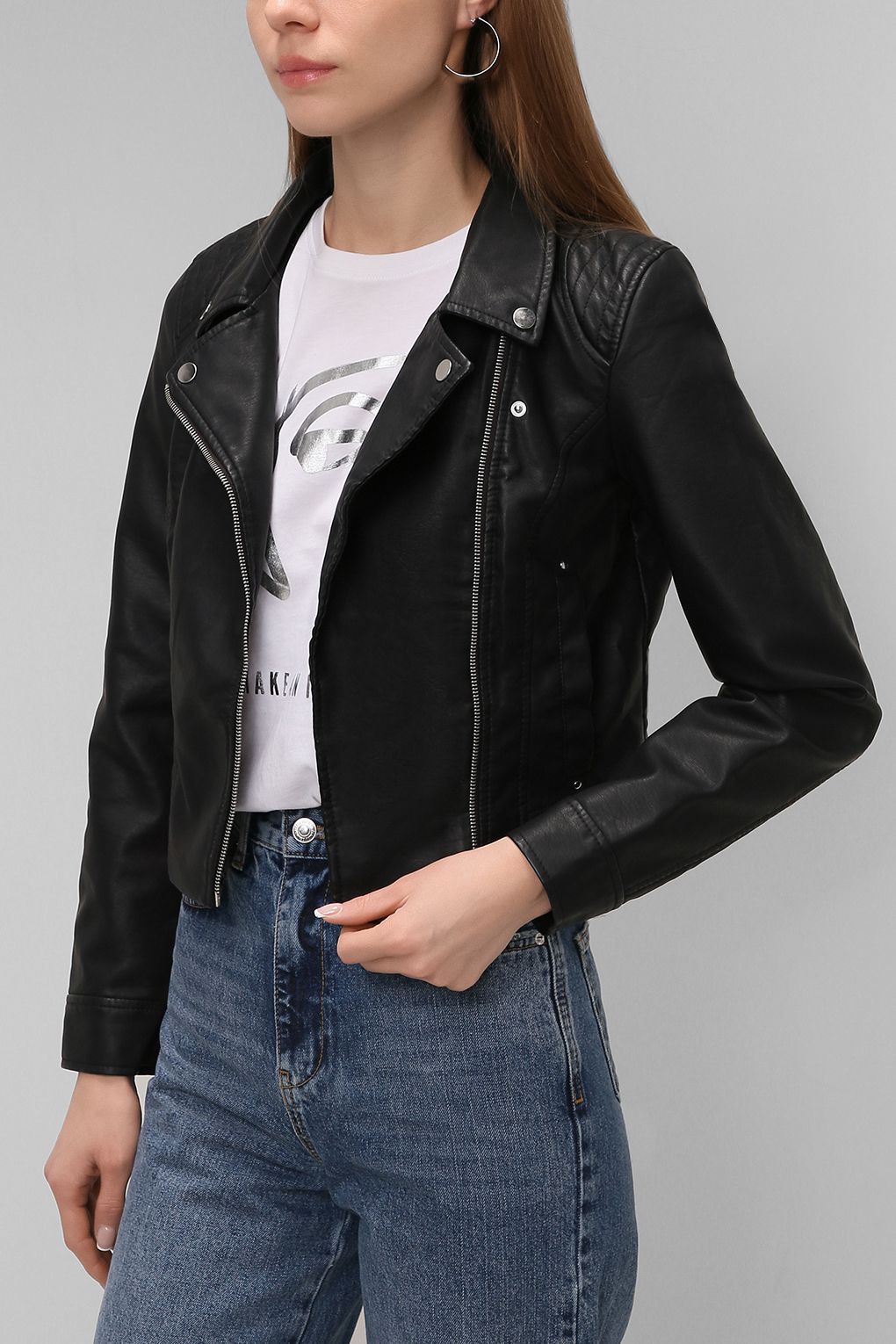 

Кожаная куртка женская Vero Moda 10254853 черная XS, 10254853