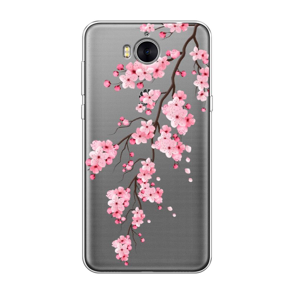 фото Чехол awog "розовая сакура" для huawei y5 2017