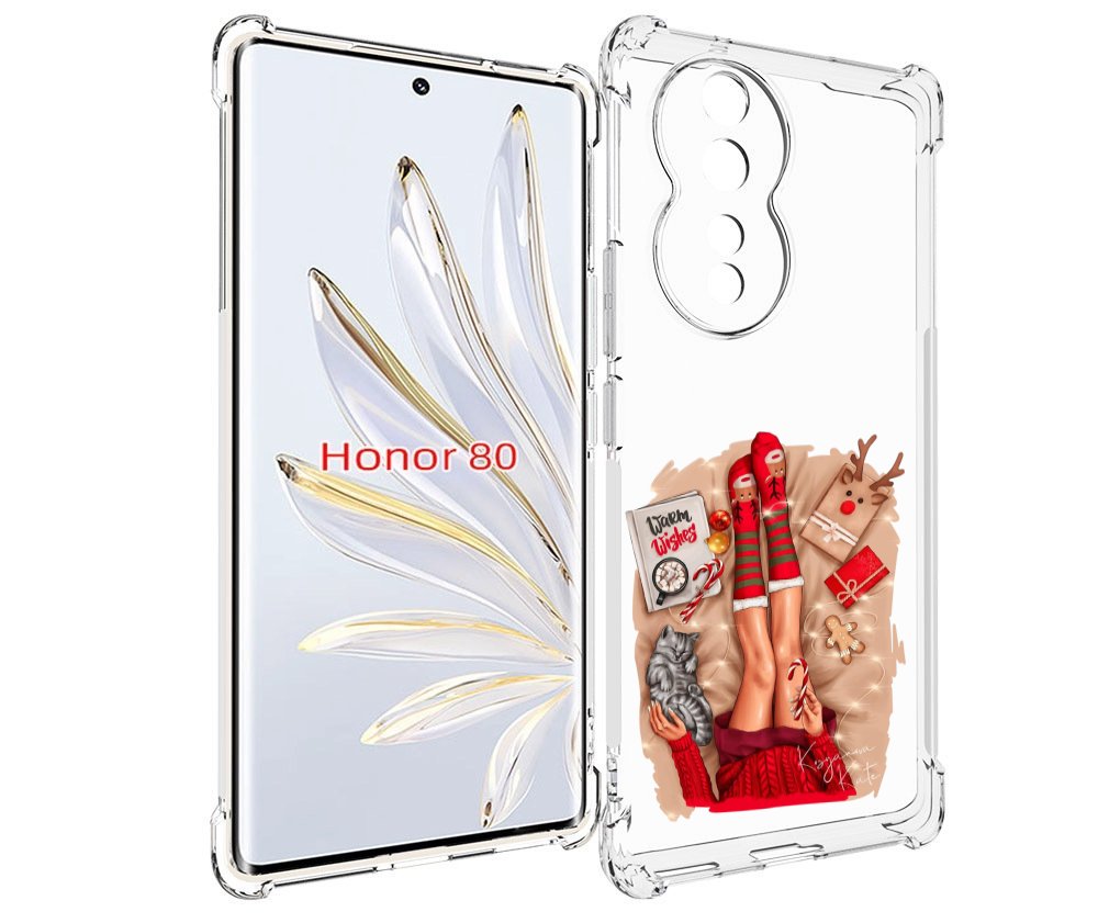 

Чехол MyPads уютный-арт женский для Honor 80, Прозрачный, Tocco