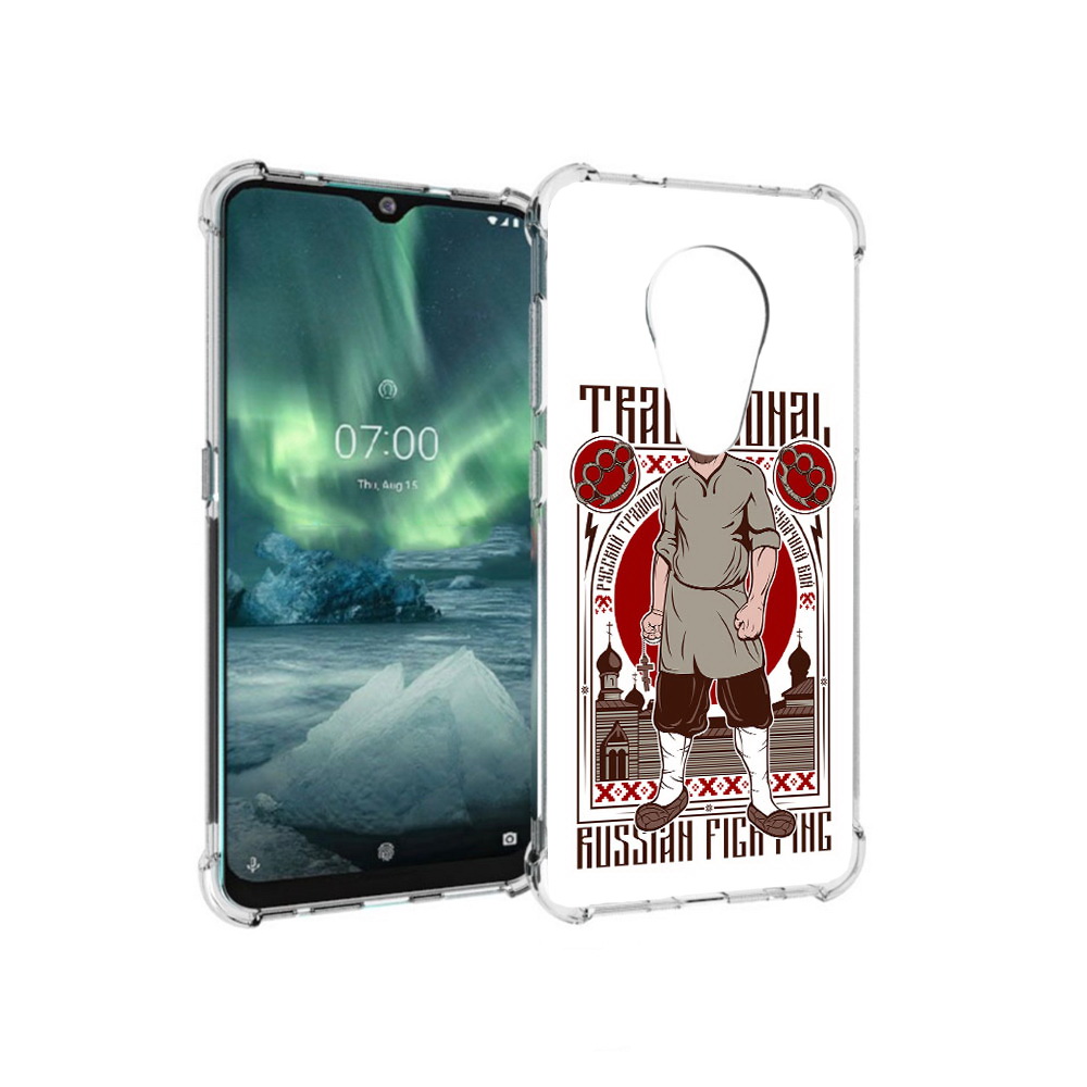 

Чехол MyPads Tocco для Nokia 7.2 Традициональный мужчина (PT139171.105.173), Прозрачный, Tocco