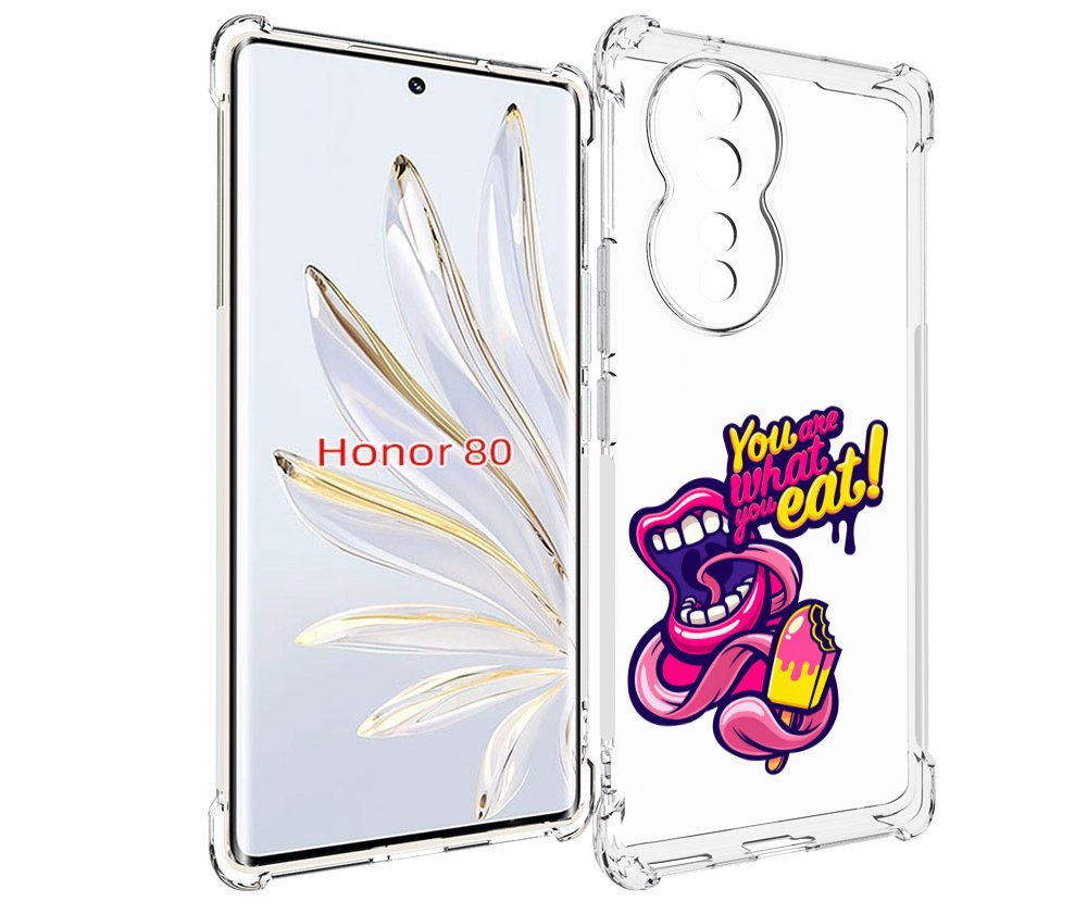 

Чехол MyPads ты-то-что-ты-ешь для Honor 80, Прозрачный, Tocco