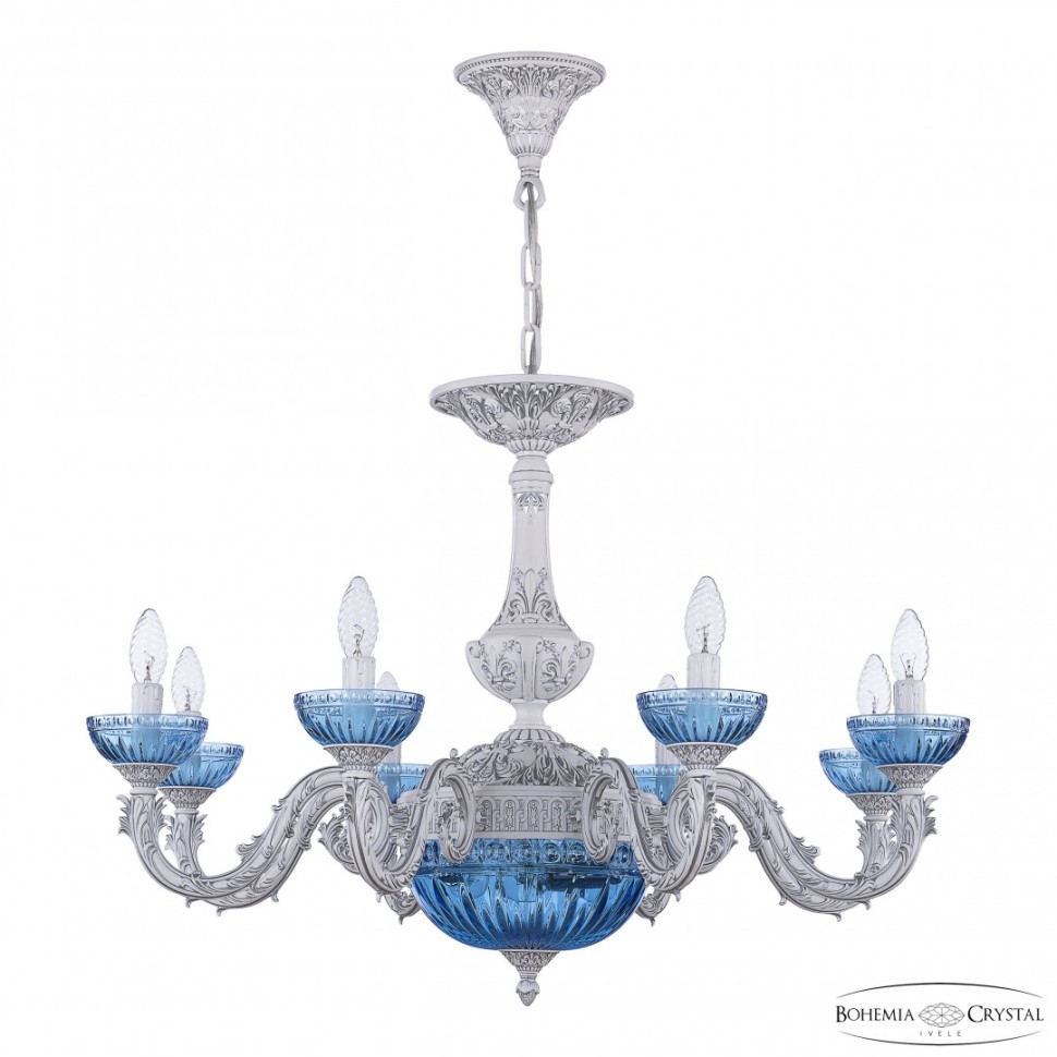

Подвесная люстра Bohemia Ivele Crystal AL7901 AL79101P/8/250 WMN P Aquamarine/M-1G