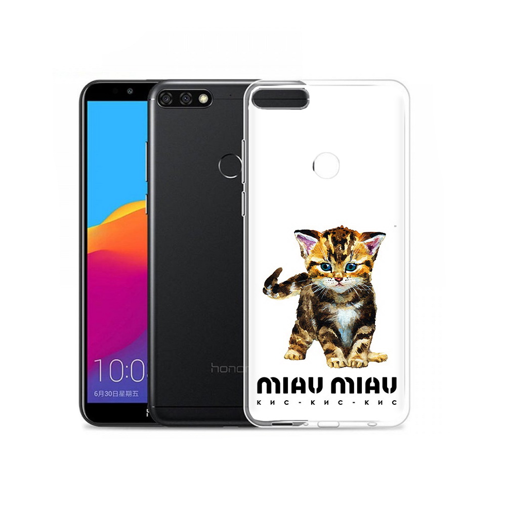 

Чехол MyPads Tocco для Honor 7C Pro Бренд miau miau (PT113786.47.34), Прозрачный, Tocco