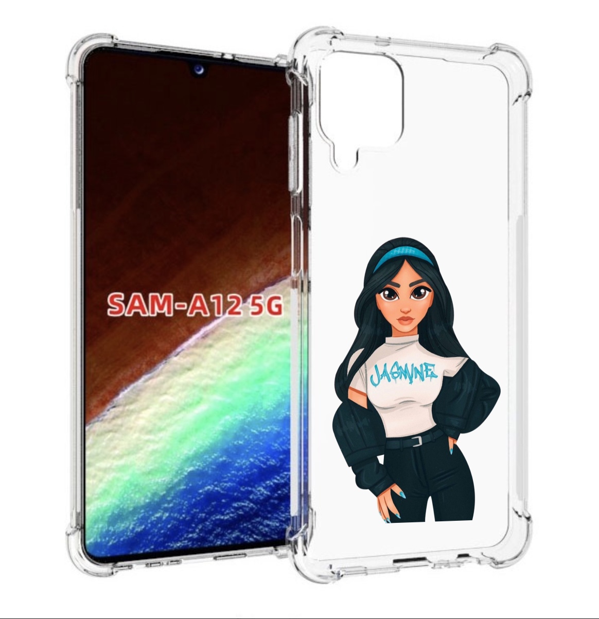 Чехол MyPads жасмин-в-джинсах женский для Samsung Galaxy A12 (SM-A125F) 2020/21
