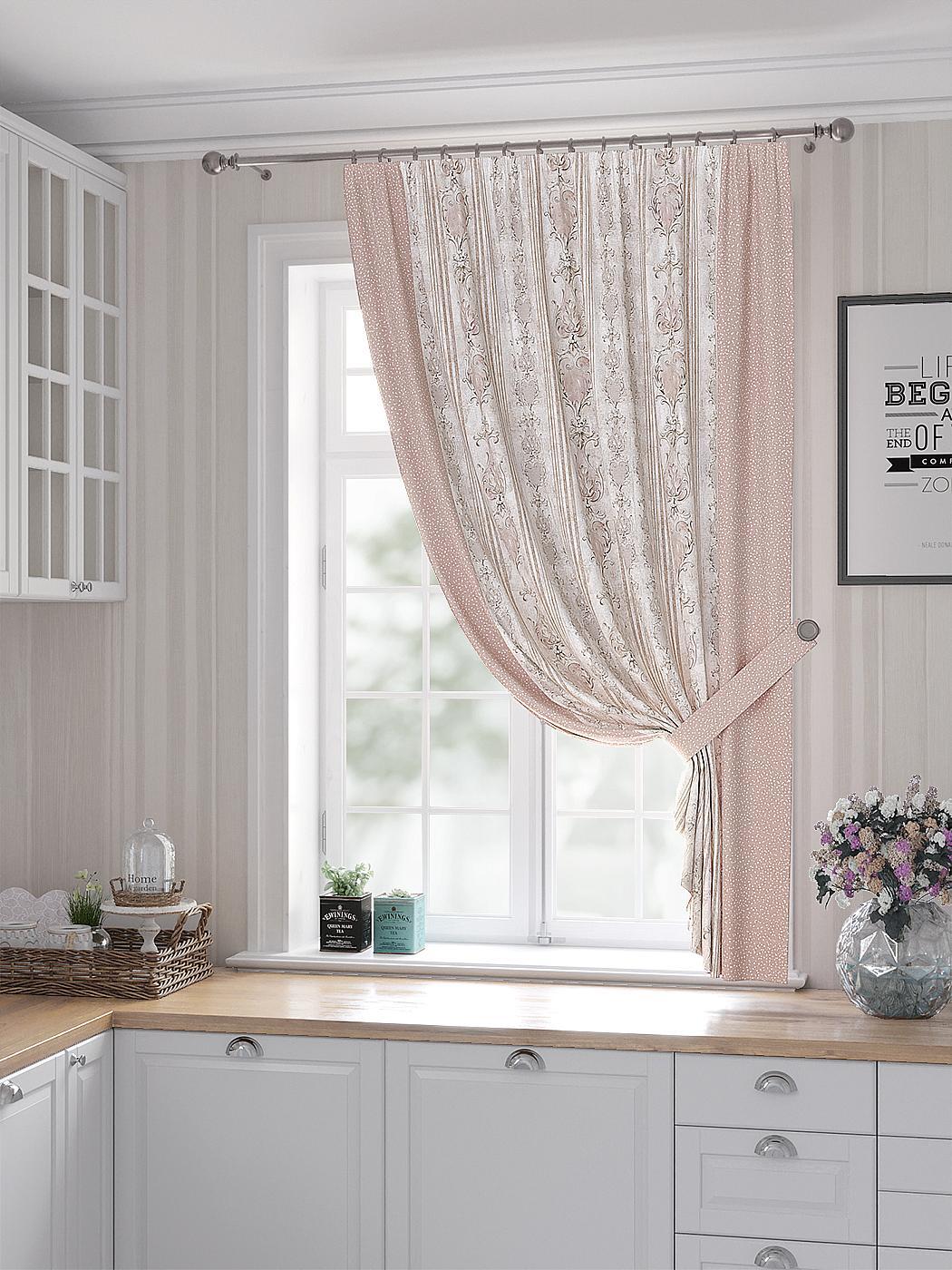 

Комплекты штор AT HOME Лорфикс высота 180 см, ширина 150 см, Бежевый, 530328