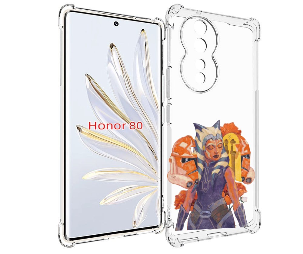 

Чехол MyPads тогрута-асока-тано для Honor 80, Прозрачный, Tocco