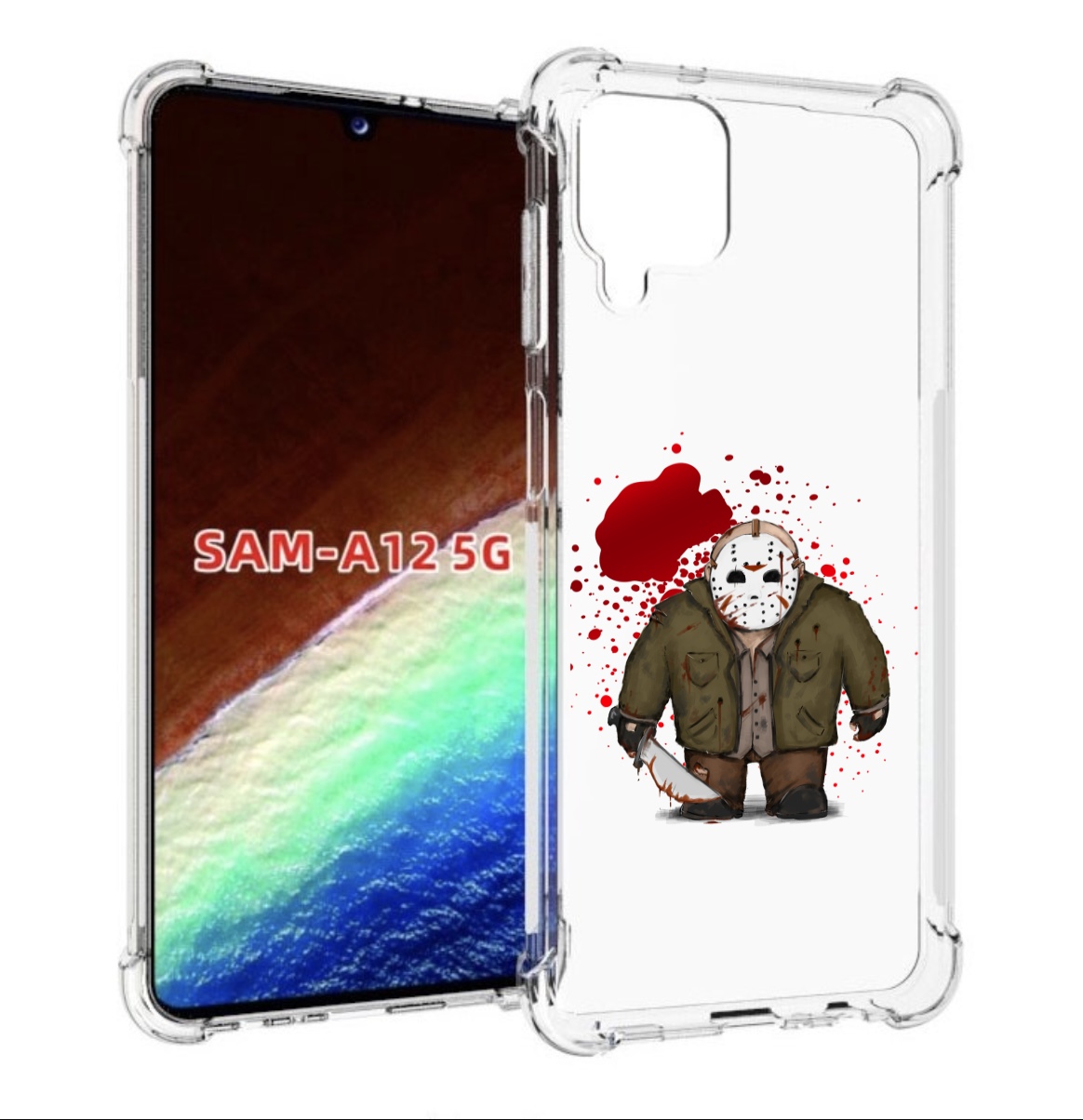 

Чехол MyPads джейсон для Samsung Galaxy A12 (SM-A125F) 2020/21/A12 Nacho SM-A127F, Прозрачный, Tocco