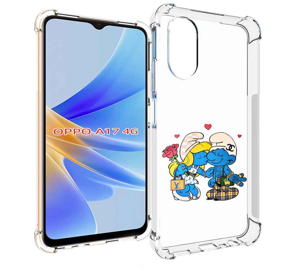 

Чехол MyPads модные-смурфики для OPPO A17, Прозрачный, Tocco