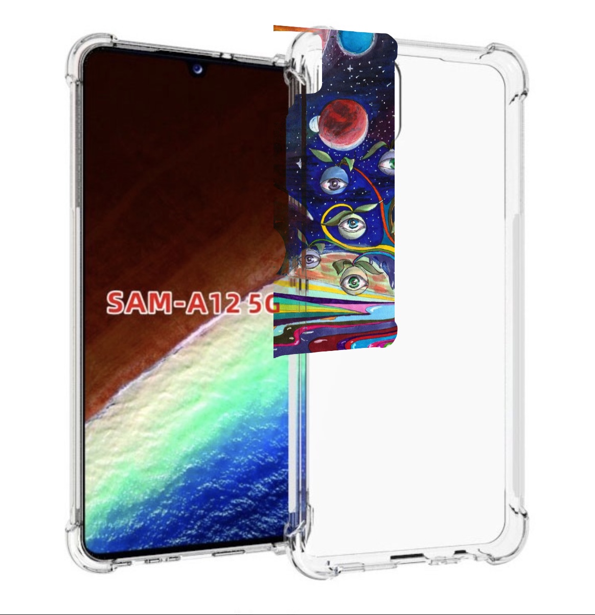 

Чехол MyPads дерево с глазами акварель для Samsung Galaxy A12 (SM-A125F) 2020/21, Прозрачный, Tocco