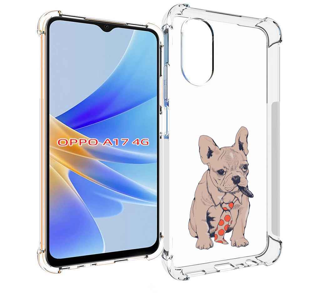 

Чехол MyPads бульдог с сигарой для OPPO A17, Прозрачный, Tocco