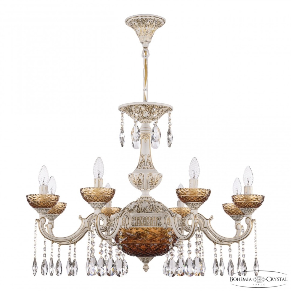 

Подвесная люстра Bohemia Ivele Crystal AL7801 AL78101P/8/250 A WMG P Amber/M-1F