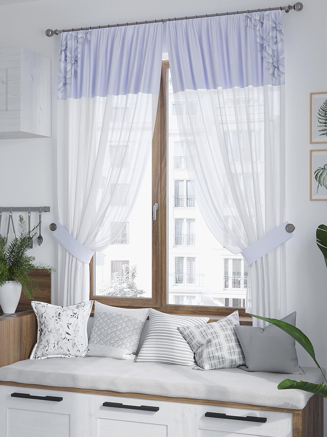 

Комплекты штор AT HOME Фенрилост высота 180 см, ширина 150 см, Белый, 529216