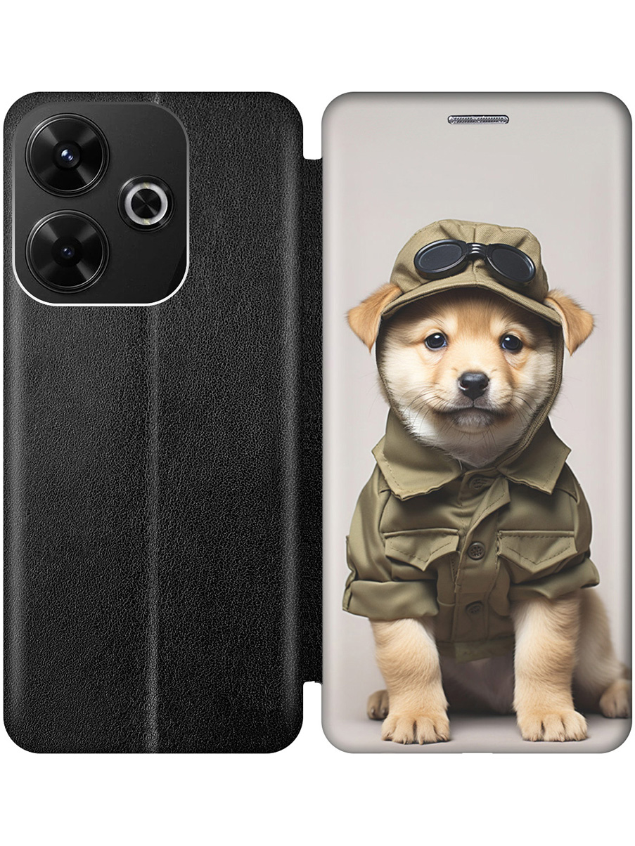 

Чехол-книжка на Xiaomi Redmi 13 / Redmi Note 13R, Poco M6 4g с принтом черный 808332, Черный;серый;зеленый, 783988611