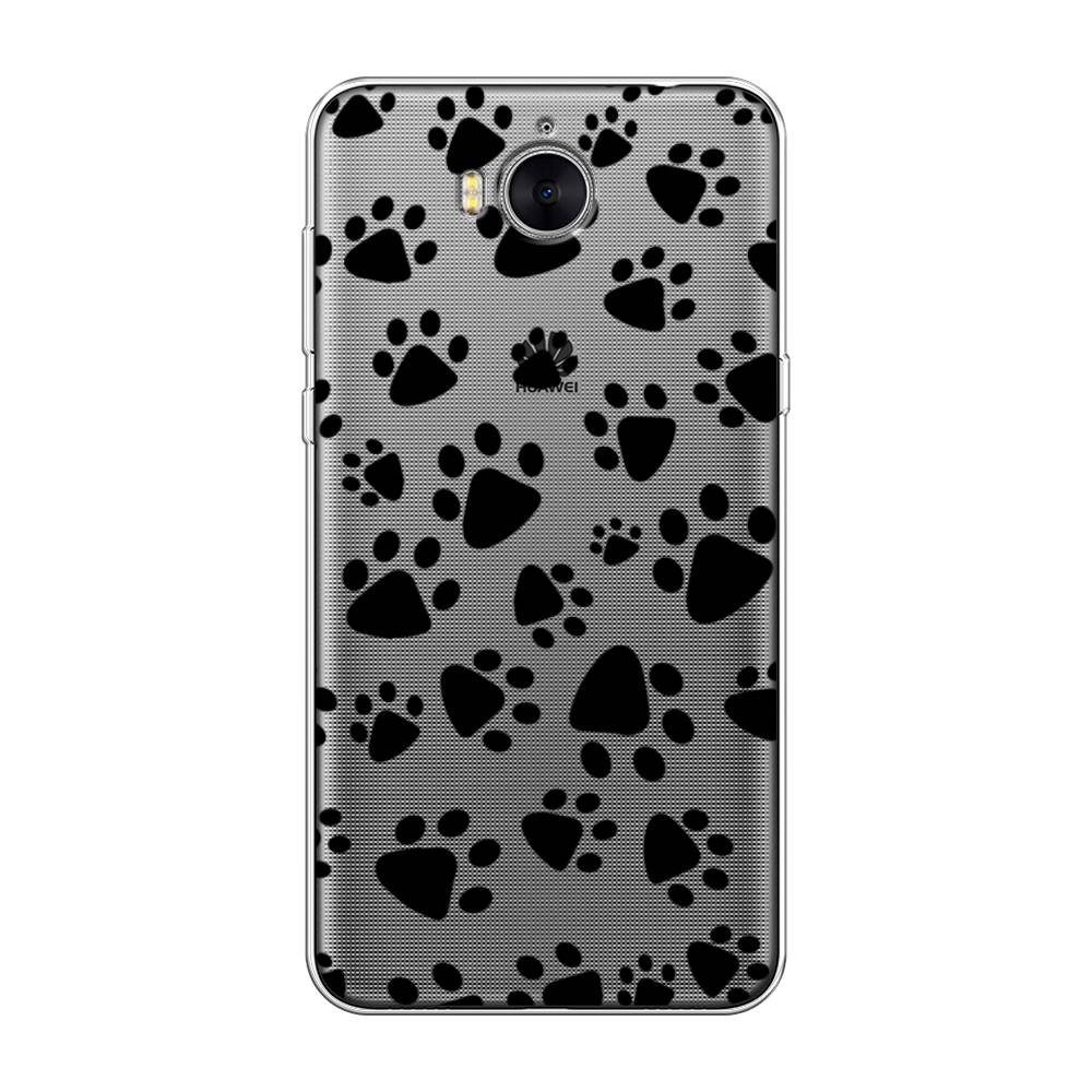 

Чехол Awog на Huawei Y5 2017 "Лапки черные", Разноцветный, 62550-2