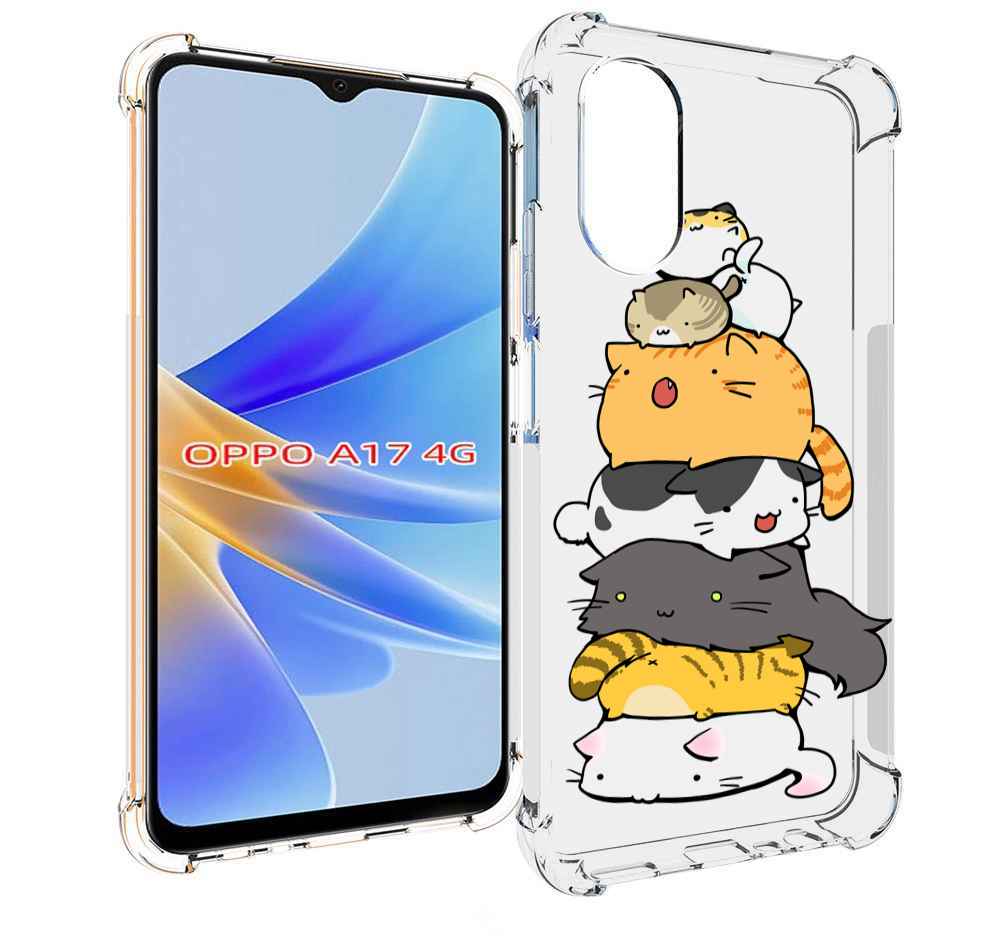 

Чехол MyPads много-маленьких-котиков для OPPO A17, Прозрачный, Tocco
