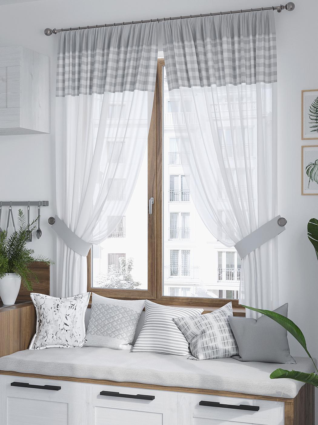 

Комплекты штор AT HOME Хелмиренс высота 180 см, ширина 150 см, Белый, 529207