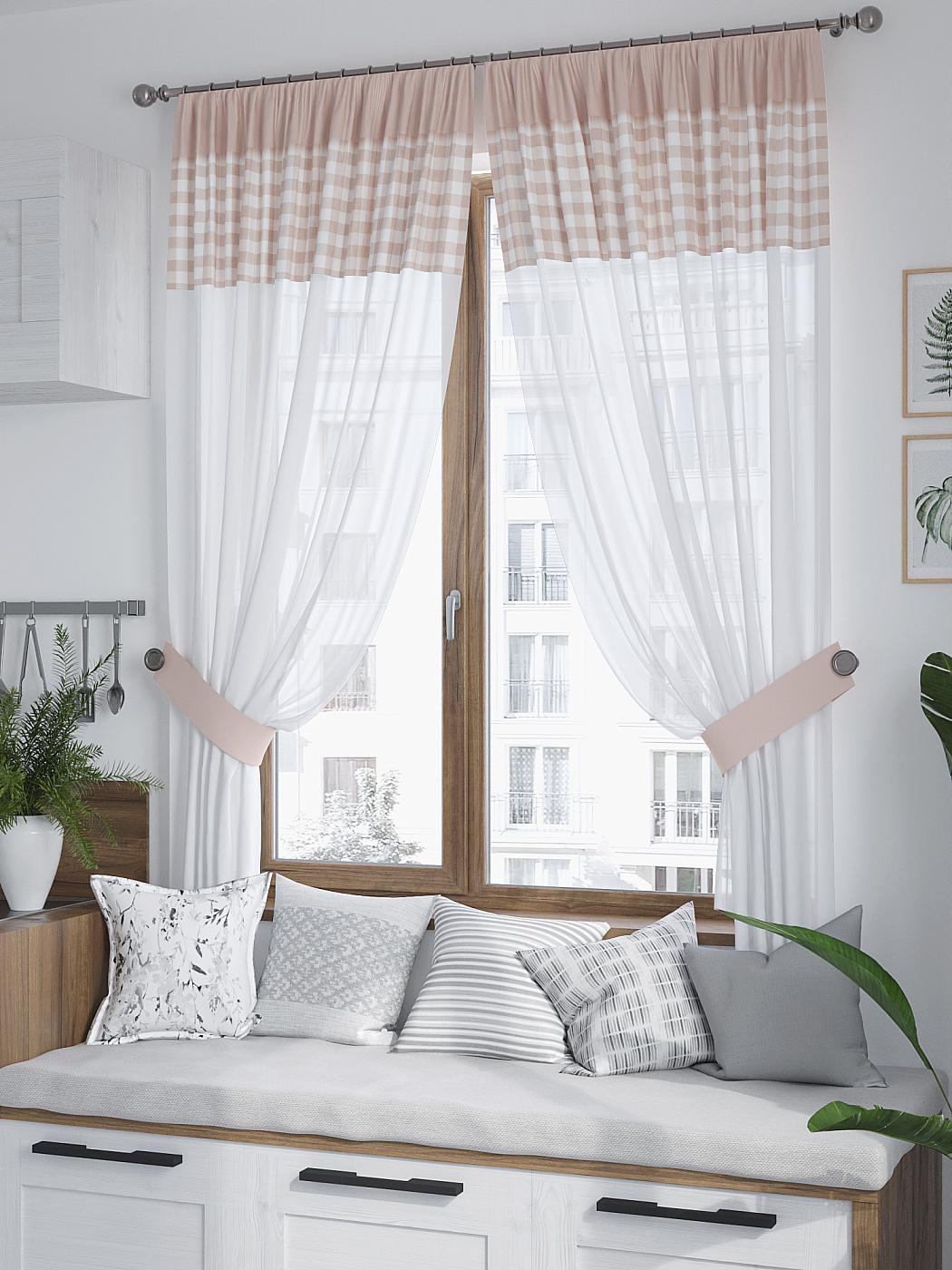 

Комплекты штор AT HOME Панмикрас высота 180 см, ширина 150 см, Белый, 529206
