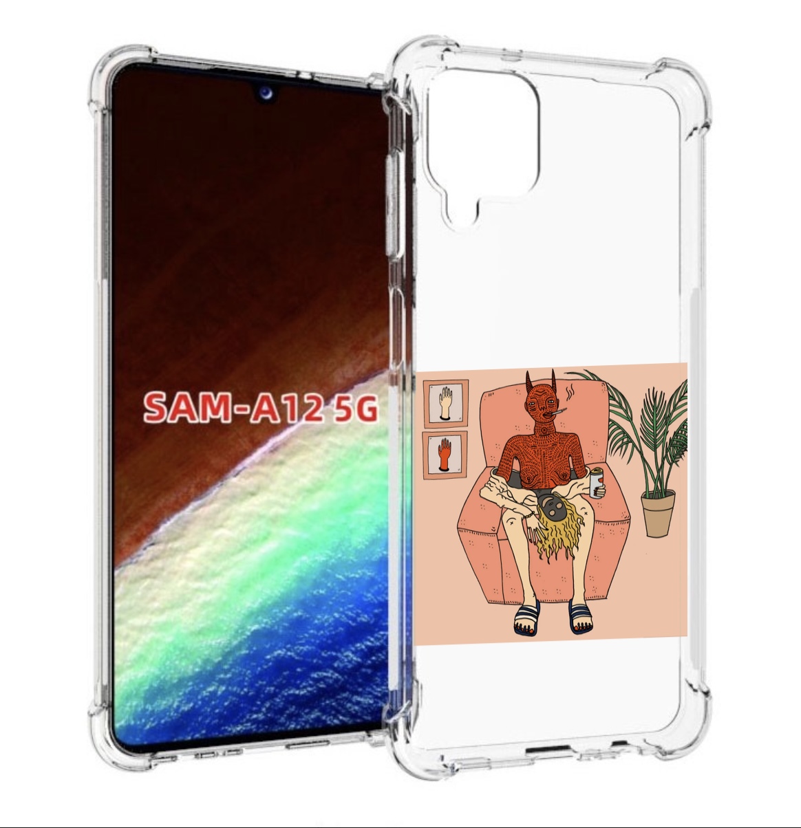 

Чехол MyPads девушка-сняла-кожу для Samsung Galaxy A12 (SM-A125F) 2020/21, Прозрачный, Tocco