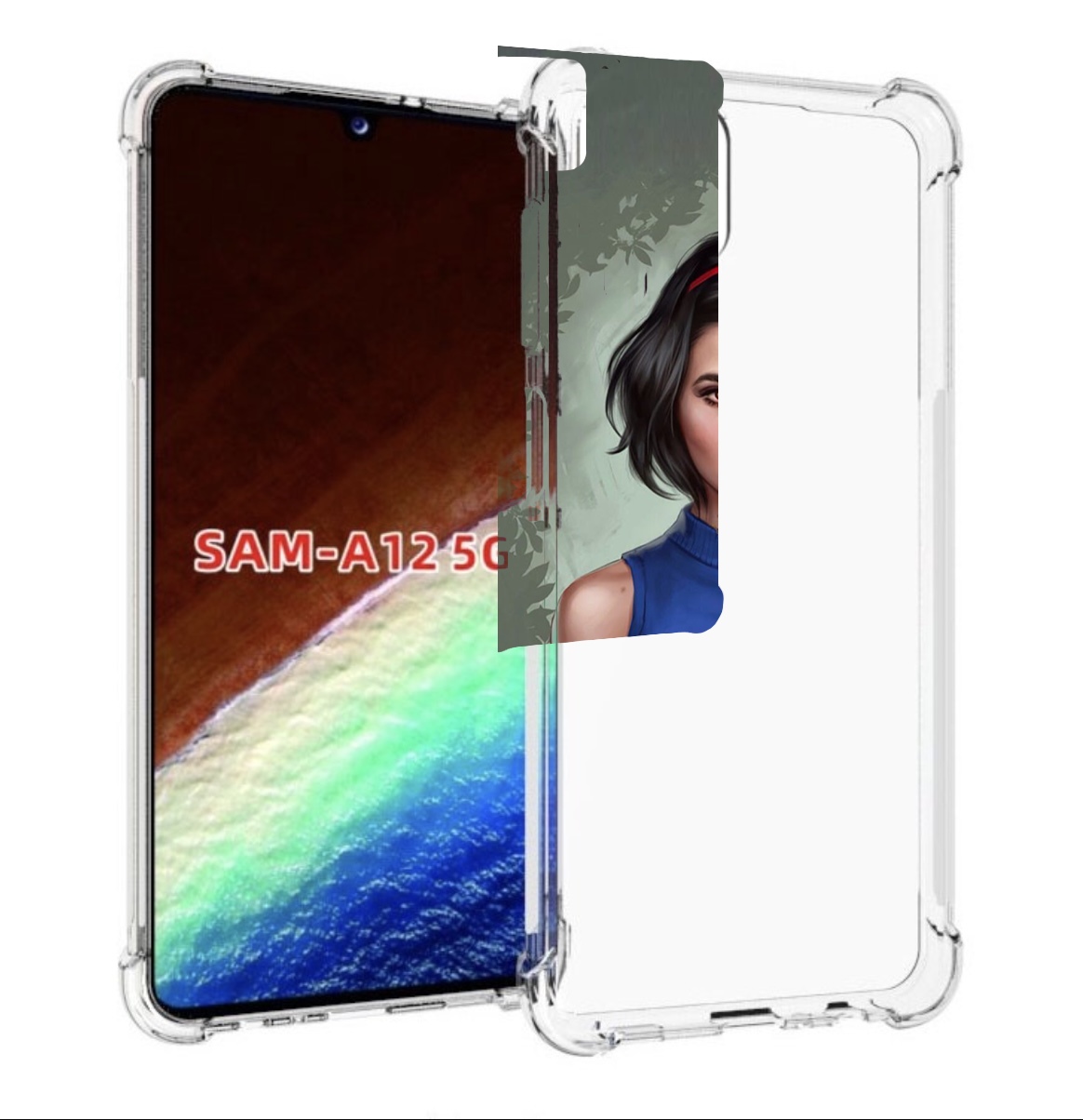 

Чехол MyPads девушка-с-яблоком женский для Samsung Galaxy A12 (SM-A125F) 2020/21, Прозрачный, Tocco